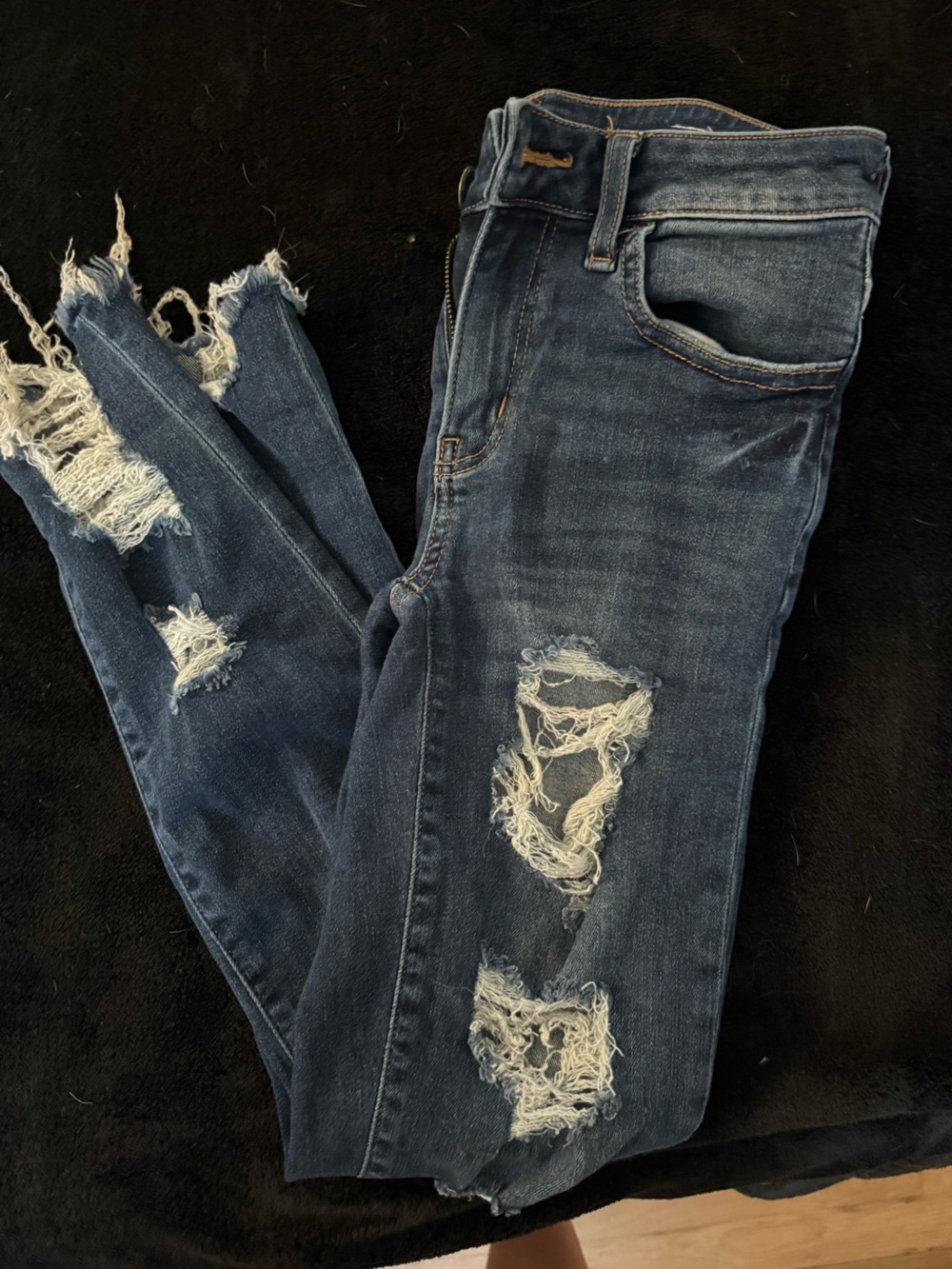 American Eagle Outfitters Distressed Midwash jegging Jeans